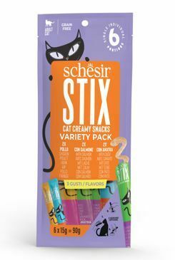 Schesir Cat Treats Stix Liquid Snack Variety 6x15g