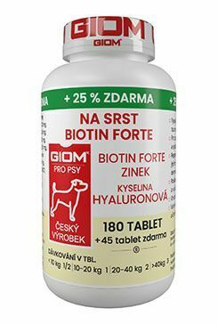 Giom S dog Na srsť Biotín FORTE 180 tbl+25% zadarmo