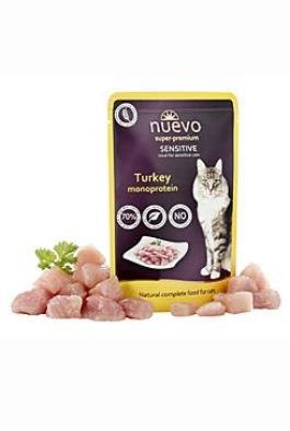 Nuevo mačka sensitive Morčacie monoproteín 85g