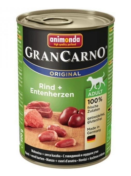 Animonda GRANCARNO cons. Hovädzie/kačacie srdce ADULT 800g