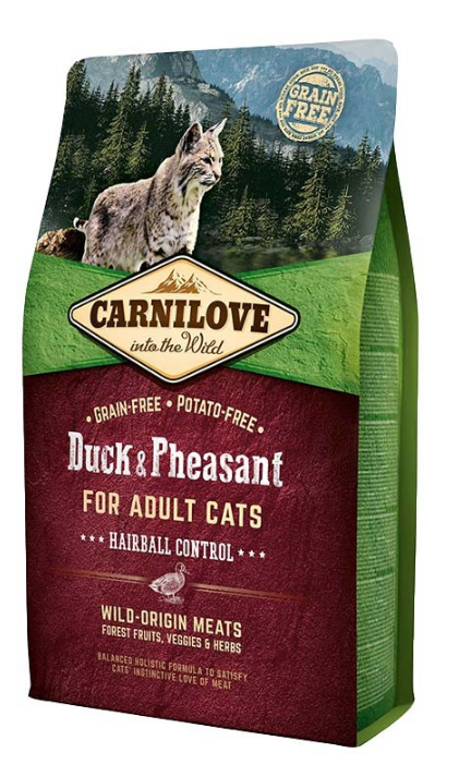 Carnilove Cat Duck&Pheasant Adult Hairball Contr 6kg