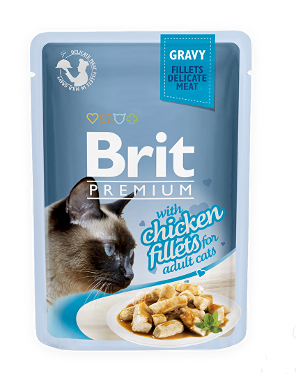 Brit Premium Cat D Fillets in Gravy With Chicken 85g