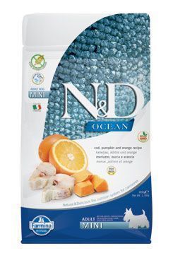 N&D OCEAN DOG GF Adult Mini Codfish&Pumpki&Orang 2,5kg