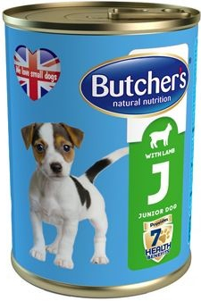 Butcher's Dog Natural&Healthy Junior jahňacie konz. 400g