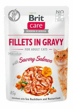 Brit Care Cat Fillets in Gravy Savory Salmon 85g