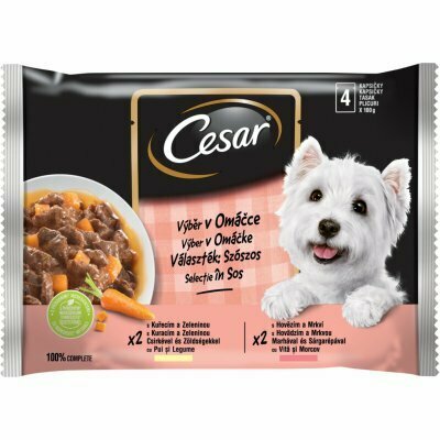 Cesar Selection kapsa v omáčke 4x100g