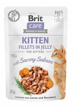 Brit Care Cat Fillets in Jelly Kitten with Salmon 85g