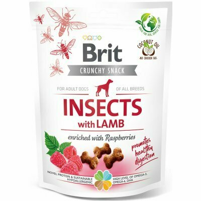 Brit Care Dog Crunchy Crack. Insec. Lamb Raspber 200g