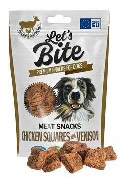 Brit Let's Bite Meat Snacks Kuracie štvorčeky&Veniso 80g