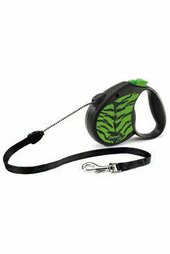 Vodítko FLEXI Safari Tiger M drôt 5m/20kg zelené