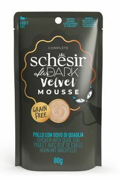 Schesir Mačacia kapsička After Dark Velv.Mousse kuracie/vajíčko80g