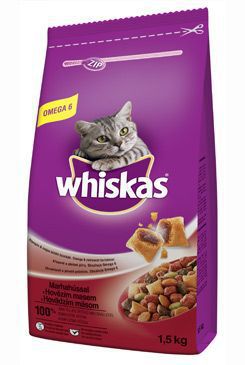 Whiskas Dry s hovädzím mäsom 1,5kg