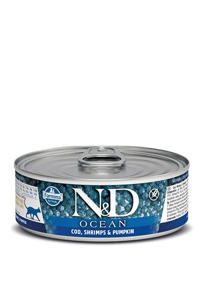 N&D CAT OCEAN Adult Tuna & Cod & Shrimp & Pumpkin 80g