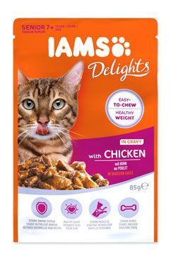 Iams Cat Senior Kuracie mäso v omáčke 85g