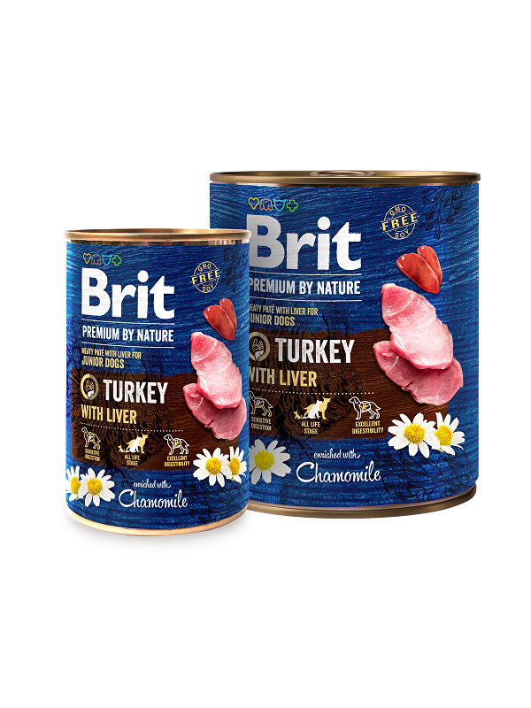 Brit Premium Dog by Nature  konz Turkey & Liver 800g