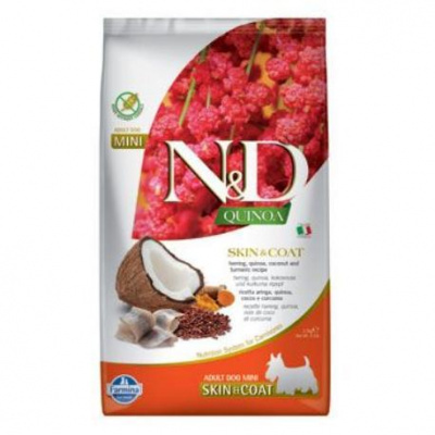 N&D Quinoa DOG Skin & Coat Herring &Coconut Mini 2,5kg