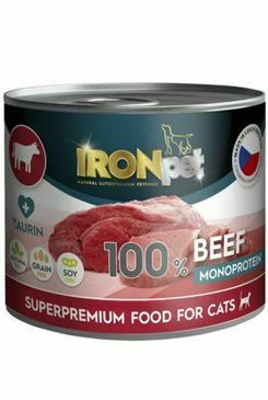 IRONpet Cat Hovädzie mäso v konzerve 200g