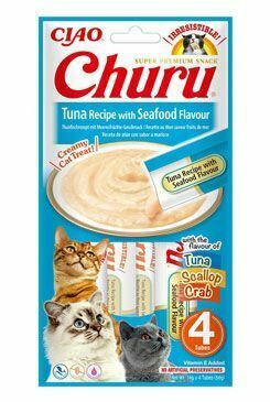 Churu Cat Recept na tuniaka s príchuťou morských plodov 4x14g