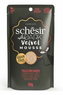 Schesir Cat pocket After Dark Velv.Mousse kuracie/hovädzie 80g