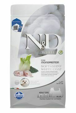 N&D WHITE DOG Adult Mini Sea Bass&Spirulina&Fenn 2,5kg