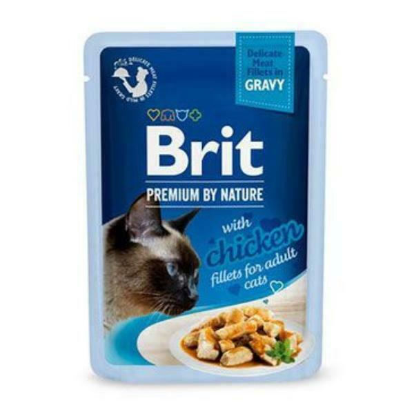 Brit Premium Cat D filé v omáčke s kuracím mäsom 85g