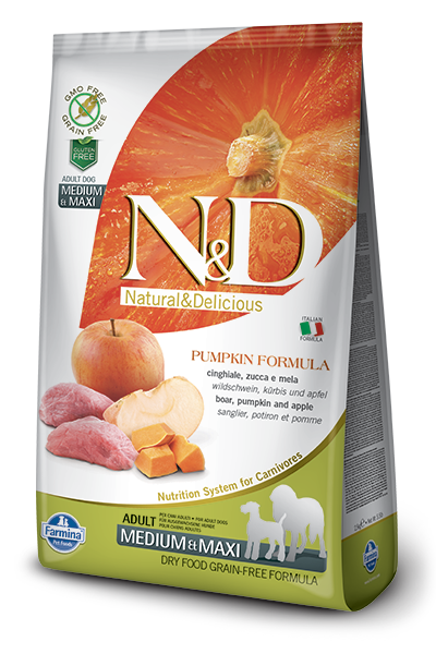 N&D Pumpkin DOG Adult M/L Boar & Apple 2,5kg