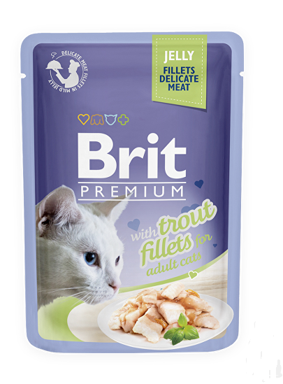 Brit Premium Cat D Fillets in Jelly with Trout 85g