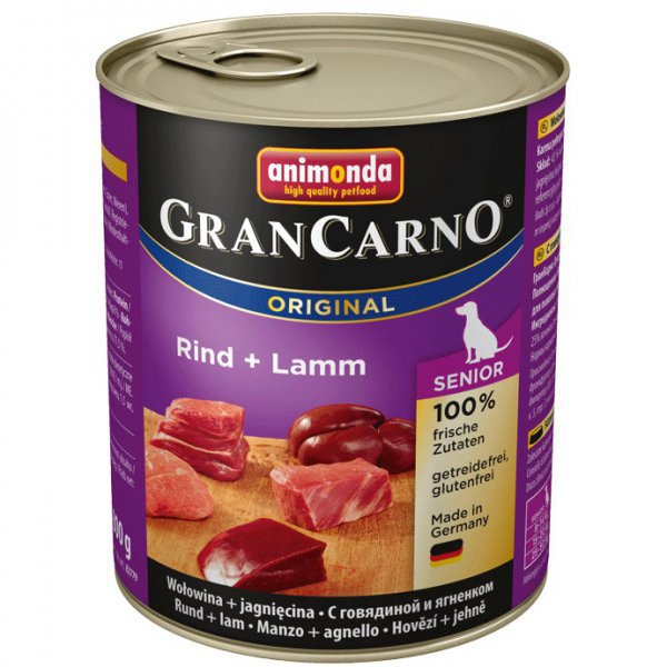 Animonda GRANCARNO cons. SENIOR teľacie/jahňacie mäso 800g*