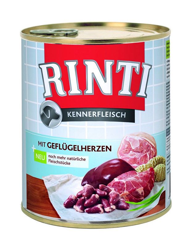 Rinti Dog hydinové srdiečka v konzerve 800g