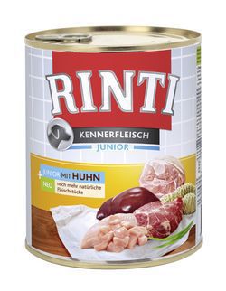 Rinti Dog Junior kuracia konzerva 800g