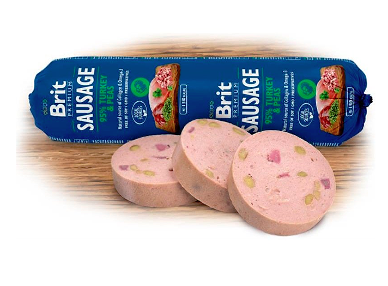 Brit Sausage Turkey & Pea 800g New