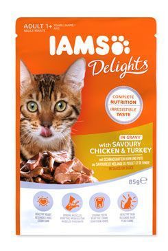 Iams Cat Kuracie a morčacie mäso v omáčke 85g