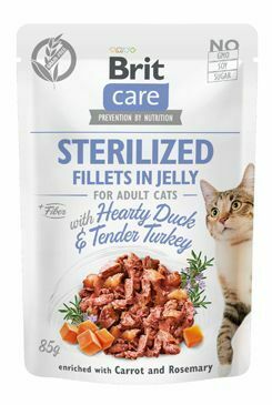 Brit Care Cat Fillets in Jelly Sterile Duck & Turkey 85g