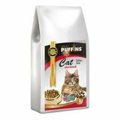 Puffins Cat Sterilizovaný moriak a tuniak 2kg