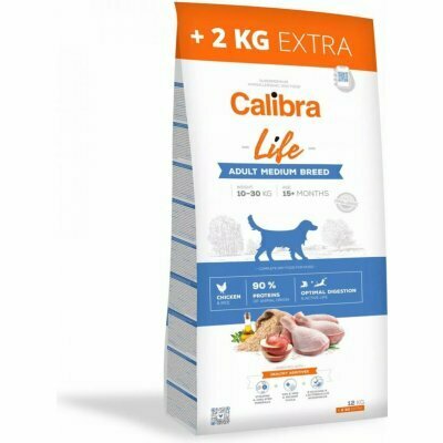 Calibra Dog Life Adult Medium Breed Chicken 12+2kg