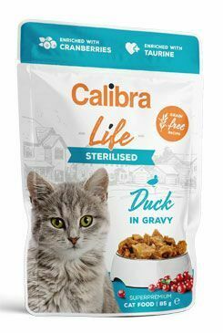 Calibra Cat Life pocket Sterilizovaná kačica v omáčke 85g