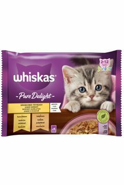 Kapsuly Whiskas. Pure Delight Junior hydina v želé 4x85g