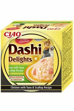 Churu Cat CIAO Dashi kuracie mäso s tuniakom a mušľou 70g