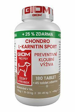 Giom S dog Chondro L-Carnitine SPORT 180 tbl+25% zdarma