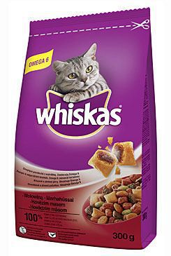 Whiskas Dry s hovädzím mäsom 300g