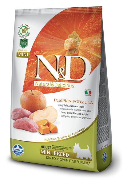 N&D Pumpkin DOG Adult Mini Boar & Apple 2,5kg