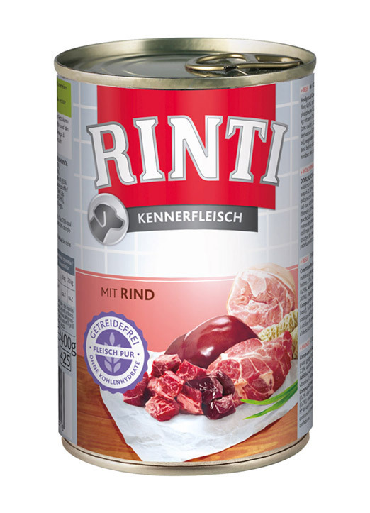 Rinti Dog konzerva s hovädzím mäsom 400g