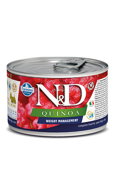 N&D DOG QUINOA Weight Mnmgmt Lamb & Brocolli Mini 140g