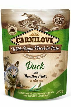 Carnilove Dog Pouch Paté Duck & Timothz Grass 300g