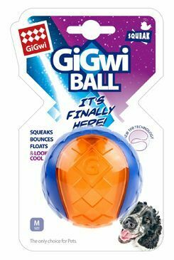 Hračka pre psov GiGwi Ball ball M transparentná modrá/oranžová