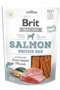 Proteínová tyčinka Brit Jerky Salmon 80g