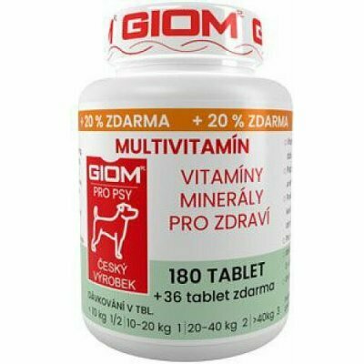 Giom dog Multivitamín 180 tbl+20% zadarmo