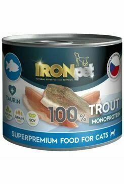 IRONpet Pstruh pre mačky v konzerve 200g