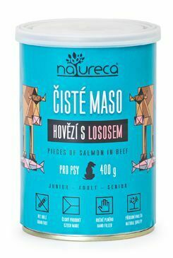 NATURECA cons. hovädzie mäso s lososom pre psov 400g