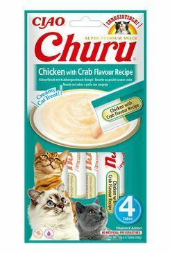 Churu Cat kuracie mäso s príchuťou kraba 4x14g